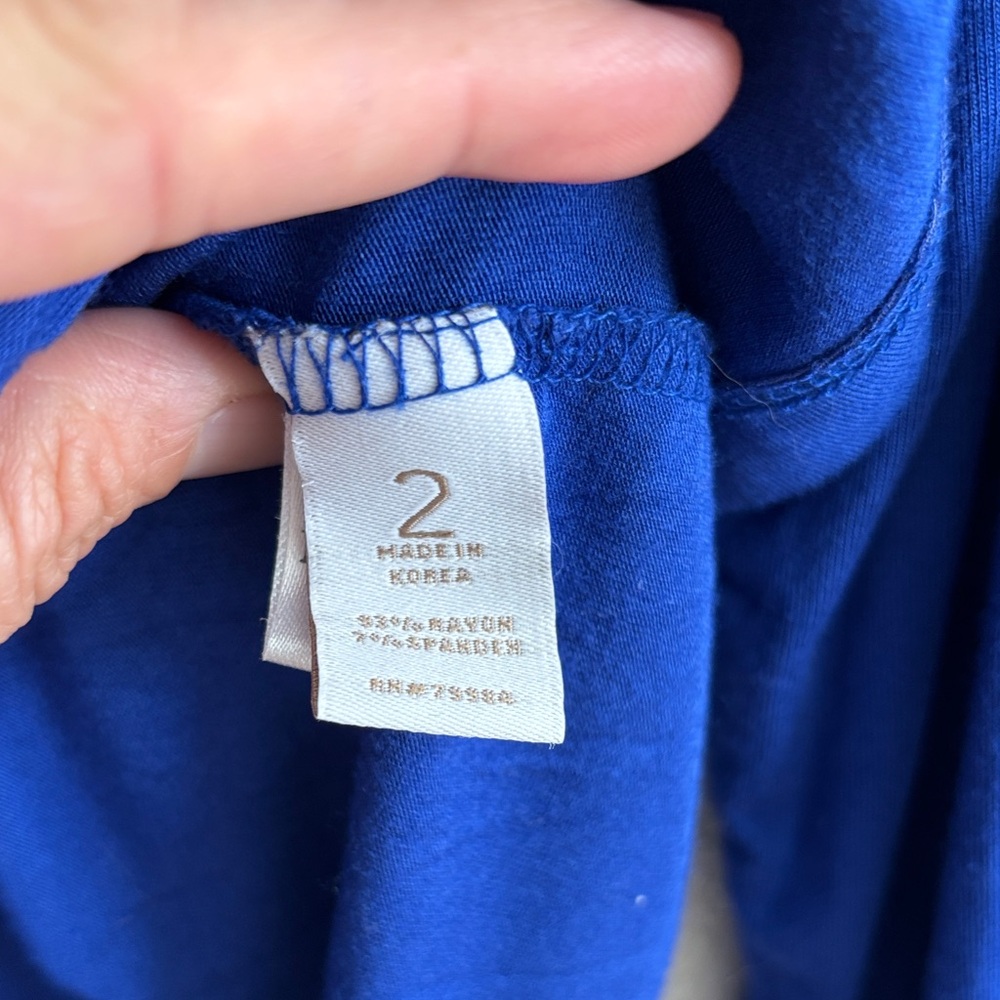 Chico's Vibrant Cobalt Crewneck Long-sleeve Top - Picture 3 of 7